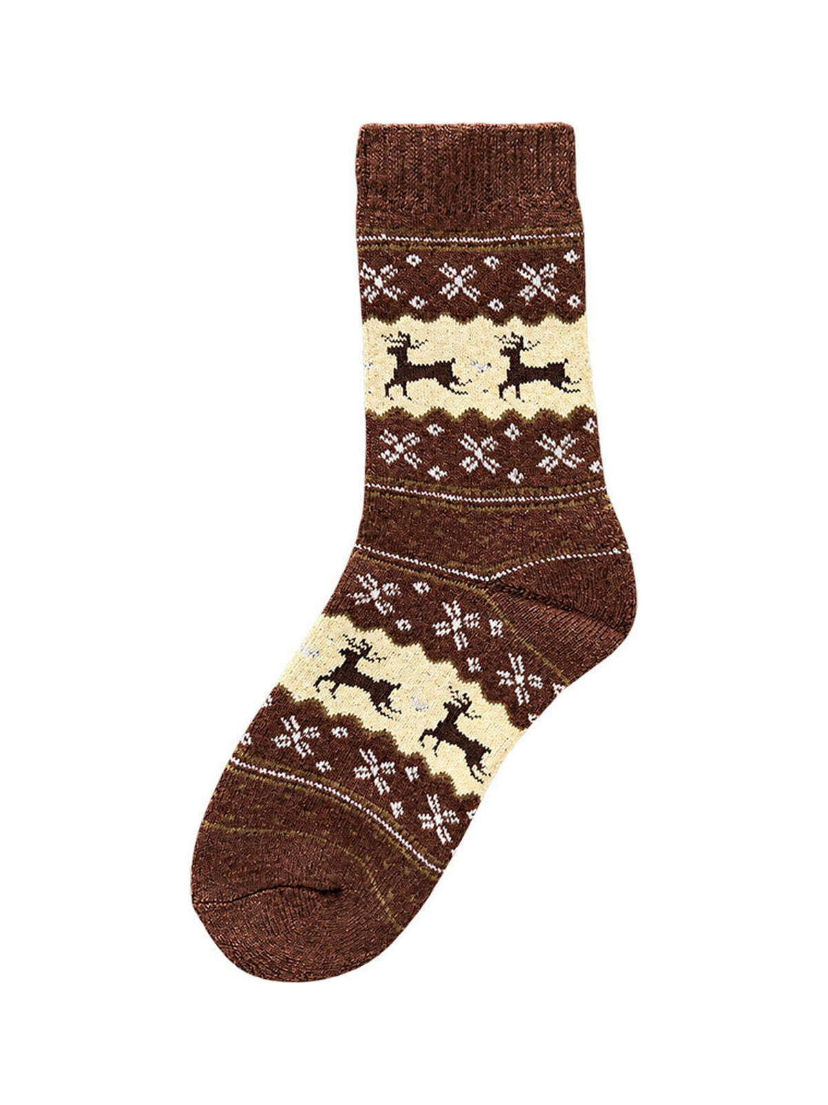 Capkov Winter Socks Reindeer – Brown