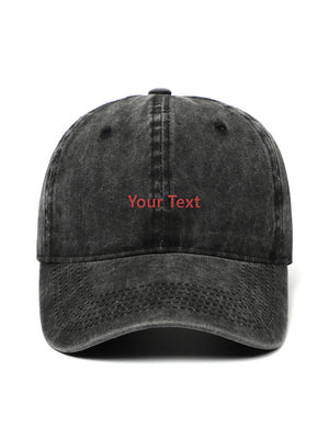 ✂️ Your own design TEXT - Capkov.com washed cap-Hat-Capkov